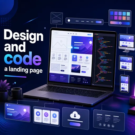 Free Course Image Design and code a landing page