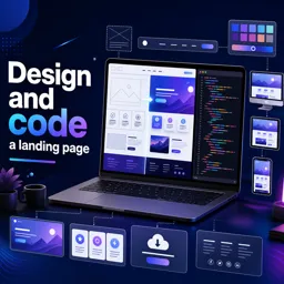 Free Course Image Design and code a landing page