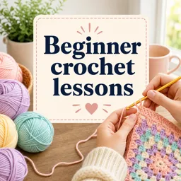 Free Course Image Beginner crochet lessons