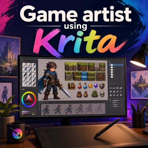Free Course Image Game artist using Krita