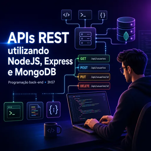 Imagem do Curso gratuito APIs REST utilizando NodeJS, Express e MongoDB