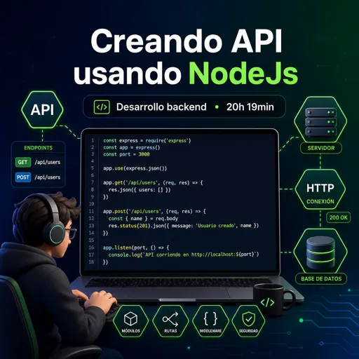 Imagen del curso gratis Creando API usando NodeJs