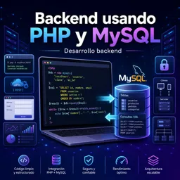 Imagen del curso gratis Backend usando PHP y MySQL