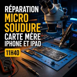 Image de cours gratuite Réparation micro soudure carte mère iPhone et iPad