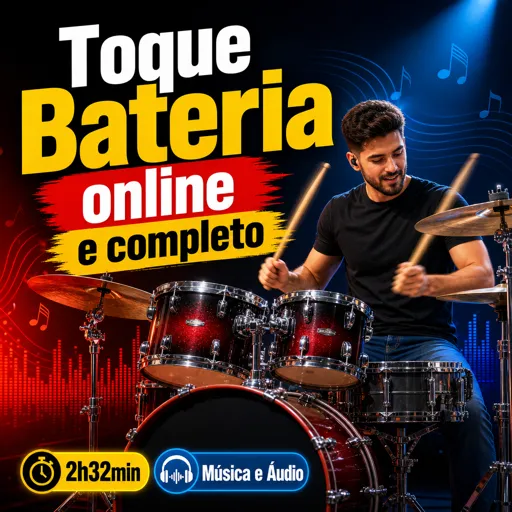 Imagem do Curso gratuito Toque Bateria online e completo