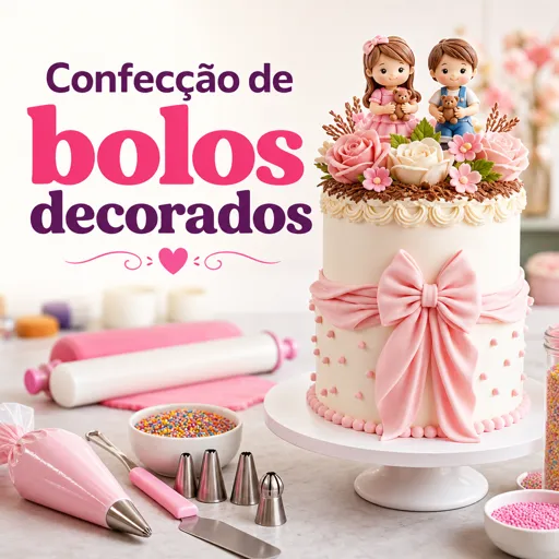 Imagem do Curso gratuito Confecção de bolos decorados