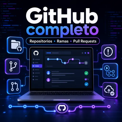 Imagen del curso gratis GitHub completo