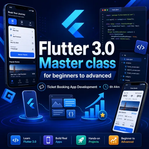 Free Course Image Flutter 3.0 Master class for beginners to advanced
