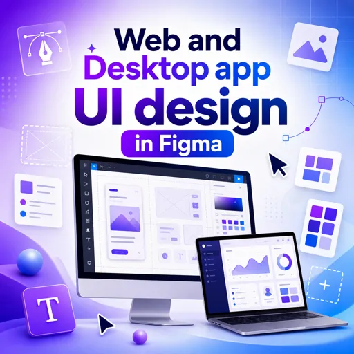 Free Course Image Web and Desktop app UI design in Figma