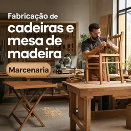Imagem do Curso gratuito Fabricação de cadeiras e mesa de madeira
