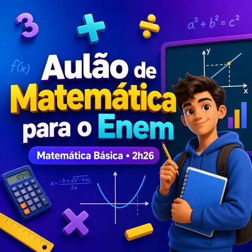 Imagem do Curso gratuito Aulão de Matemática para o Enem