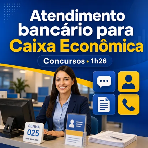 Imagem do Curso gratuito Atendimento bancário para Caixa Econômica