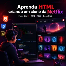 Imagem do Curso gratuito Aprenda HTML criando um clone da Netflix