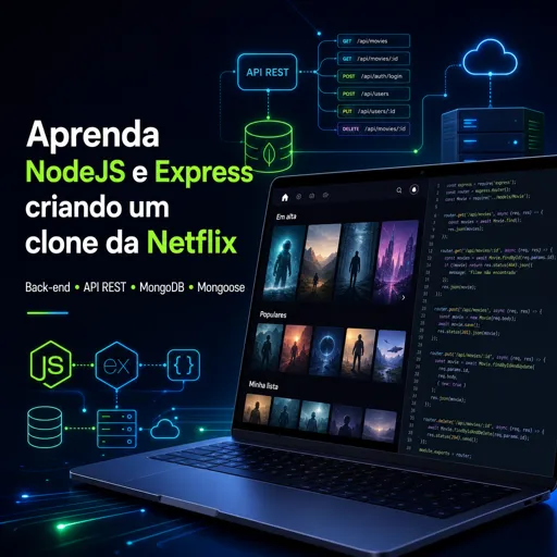 Imagem do Curso gratuito Aprenda NodeJS e Express criando um clone da Netflix