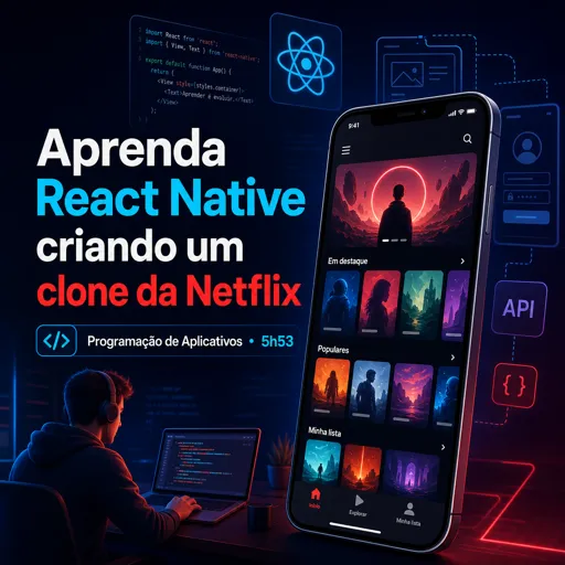 Imagem do Curso gratuito Aprenda React Native criando um clone da Netflix