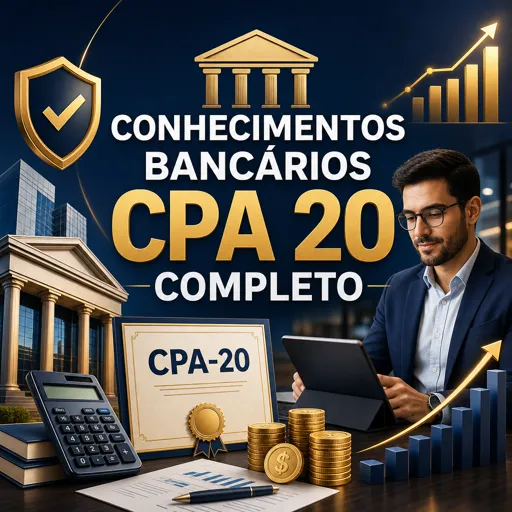 Imagem do Curso gratuito Conhecimentos bancários CPA 20 completo
