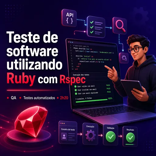 Imagem do Curso gratuito Teste de software utilizando Ruby com Rspec