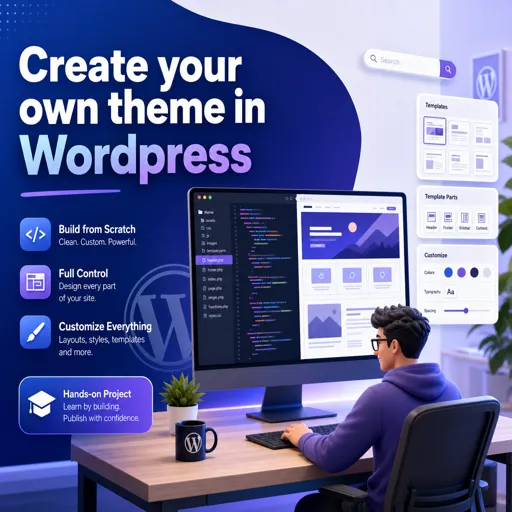 Free Course Image Create your own theme in Wordpress