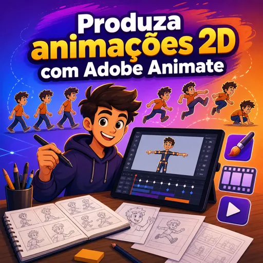 Imagem do Curso gratuito Produza animações 2D com Adobe Animate
