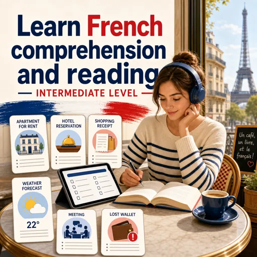 Free Course Image Learn French comprehension and reading intermediate level