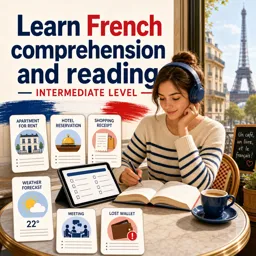 Free Course Image Learn French comprehension and reading intermediate level