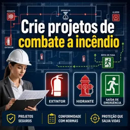 Imagem do Curso gratuito Crie projetos de combate a incêncio