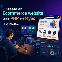 Free Course Image Create an Ecommerce website using PHP and MySql