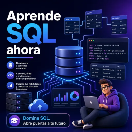 Imagen del curso gratis Aprende SQL ahora