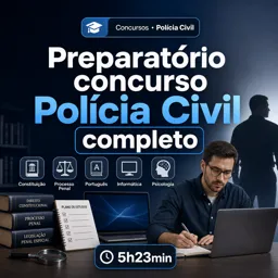 Imagem do Curso gratuito Preparatório concurso Polícia Civil completo