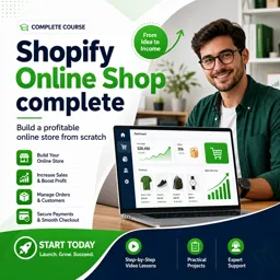 Free Course Image Shopify Online Shop complete