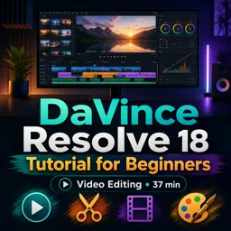 Free Course Image DaVince Resolve 18 tutorial for beginners