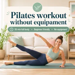 Free Course Image Pilates workout without equipament