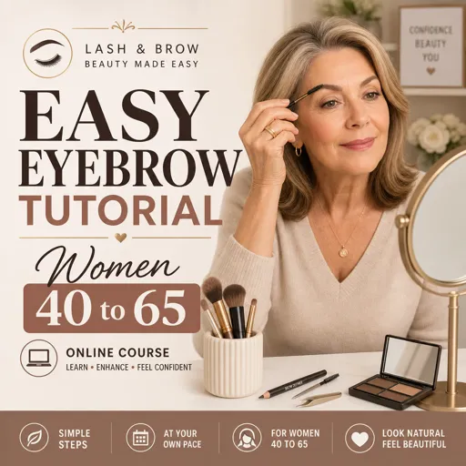 Free Course Image Easy Eyebrow Tutorial Women 40 to 65