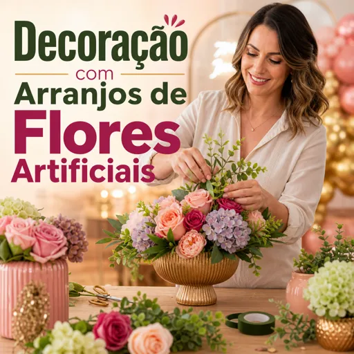 Imagem do Curso gratuito Decoração com Arranjos de Flores artificiais