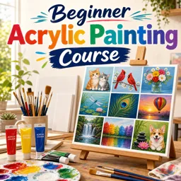 Free Course Image Beginner Acrylic Painting Course