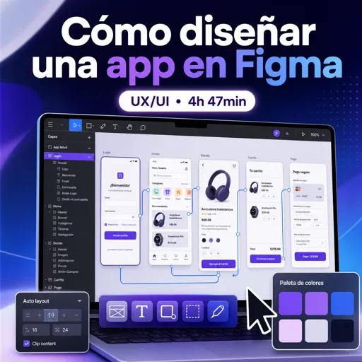 Imagen del curso gratis Cómo diseñar una app en Figma