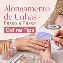 Imagem do Curso gratuito Alongamento de Unhas - Passo a Passo Gel na Tips