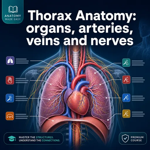 Free Course Image Thorax Anatomy: organs, arteries, veins and nerves