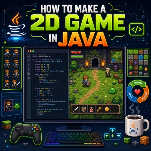 Free Course Image How to Make a 2D Game in Java