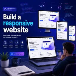 Free Course Image Build a responsive website