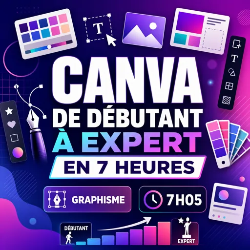 Image de cours gratuite Canva de DÉBUTANT à EXPERT en 7 heures