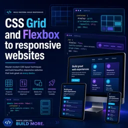 Free Course Image CSS Grid and Flexbox to responsive websites