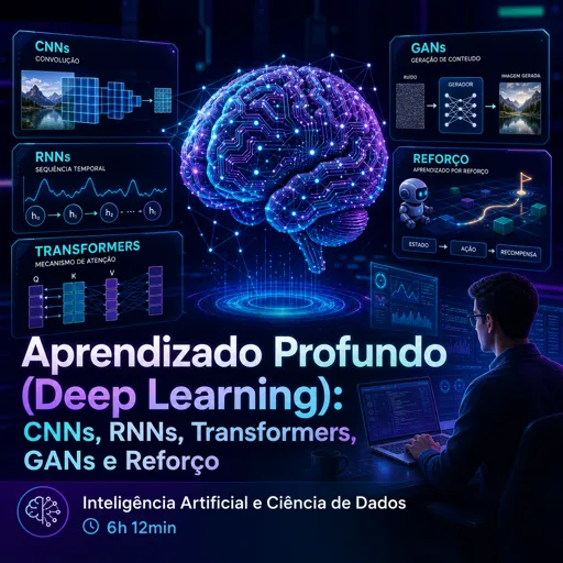 Imagem do Curso gratuito Aprendizado Profundo (Deep Learning): CNNs, RNNs, Transformers, GANs e Reforço