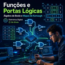 Imagem do Curso gratuito Funções e Portas Lógicas na Eletrônica Digital: Álgebra de Boole e Mapas de Karnaugh