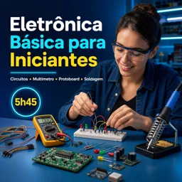 Imagem do Curso gratuito Eletrônica Básica para Iniciantes (Circuitos, Multímetro, Protoboard e Soldagem)