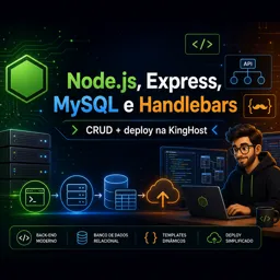 Imagem do Curso gratuito Node.js, Express, MySQL e Handlebars (CRUD   deploy na KingHost)
