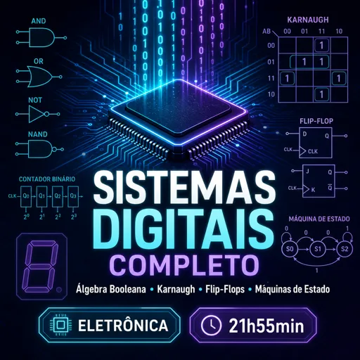 Imagem do Curso gratuito Sistemas Digitais Completo: Álgebra Booleana, Karnaugh, Flip-Flops e Máquinas de Estado