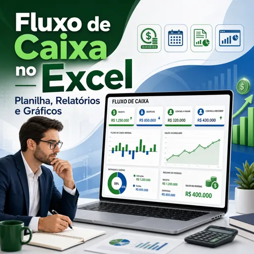 Imagem do Curso gratuito Fluxo de Caixa no Excel: Planilha, Relatórios e Gráficos