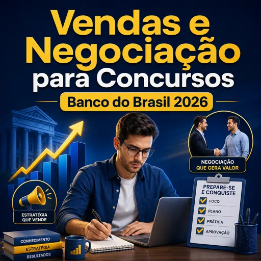 Imagem do Curso gratuito Vendas e Negociação para Concursos
