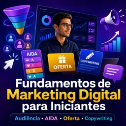 Imagem do Curso gratuito Fundamentos de Marketing Digital para Iniciantes (Audiência, AIDA, Oferta e Copywriting)